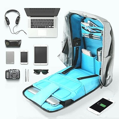 OSCAURT BACKPACK ANTI-THEFT TRAVEL BUSINESS SCHOOL USB  display picture 1