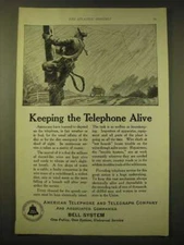 1924 AT&T Bell System Ad - Keeping the telephone alive