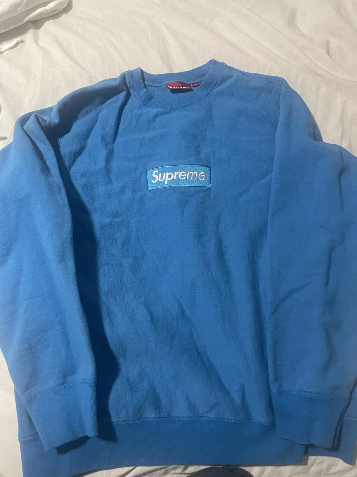 Supreme Box Logo Crewneck Jumper Sweatshirt Royal Blue