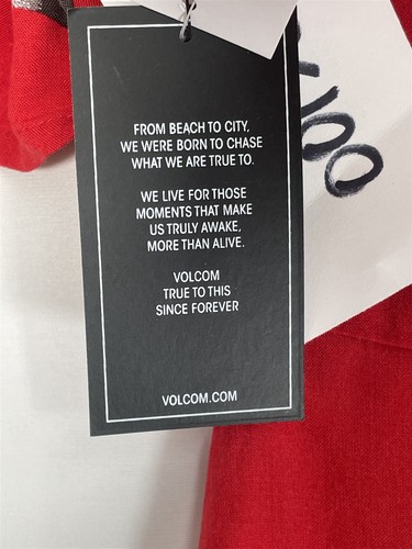 Volcom Mini V-Neck Dress Womens X-Small Short Sleeve Red Floral - Picture 12 of 16