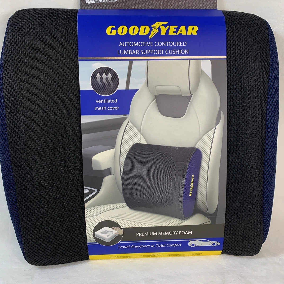 Low Back Lumbar Support for Office Chairs, Car Seats and Travel. 