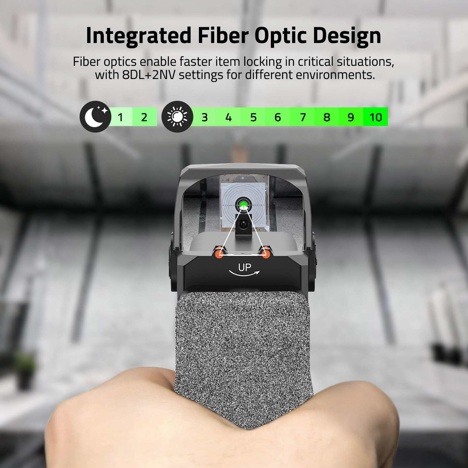 Motion Awake 6 MOA Green Dot Sight with Fiber for Doctor Cut/RMR/MOS/21mm Rails