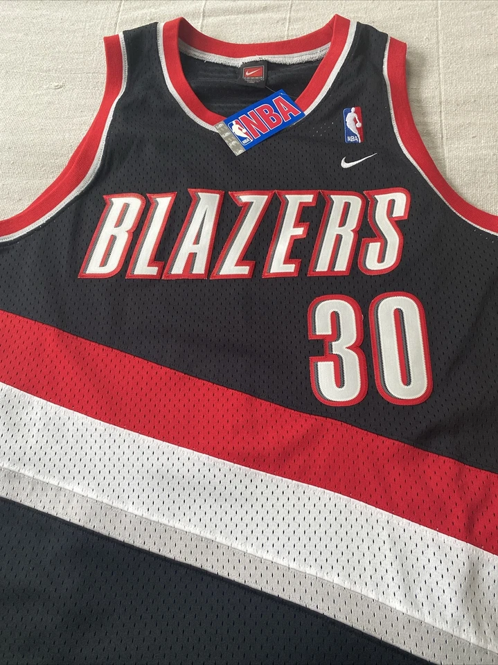 NWT Rasheed Wallace Portland TrailBlazers Jersey NIKE TEAM SwingMan BLACK Large - Image 3 of 4