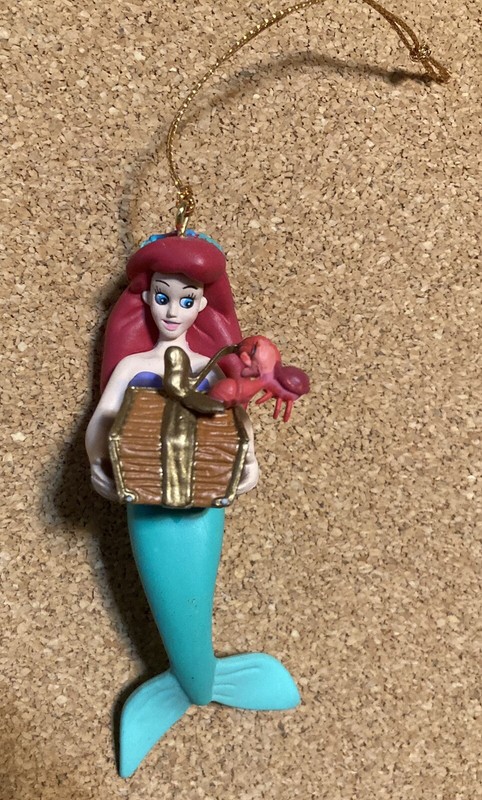 Vintage Disney Little Mermaid Xmas ornament--Grolier 016903 DCO w/ box + bonus