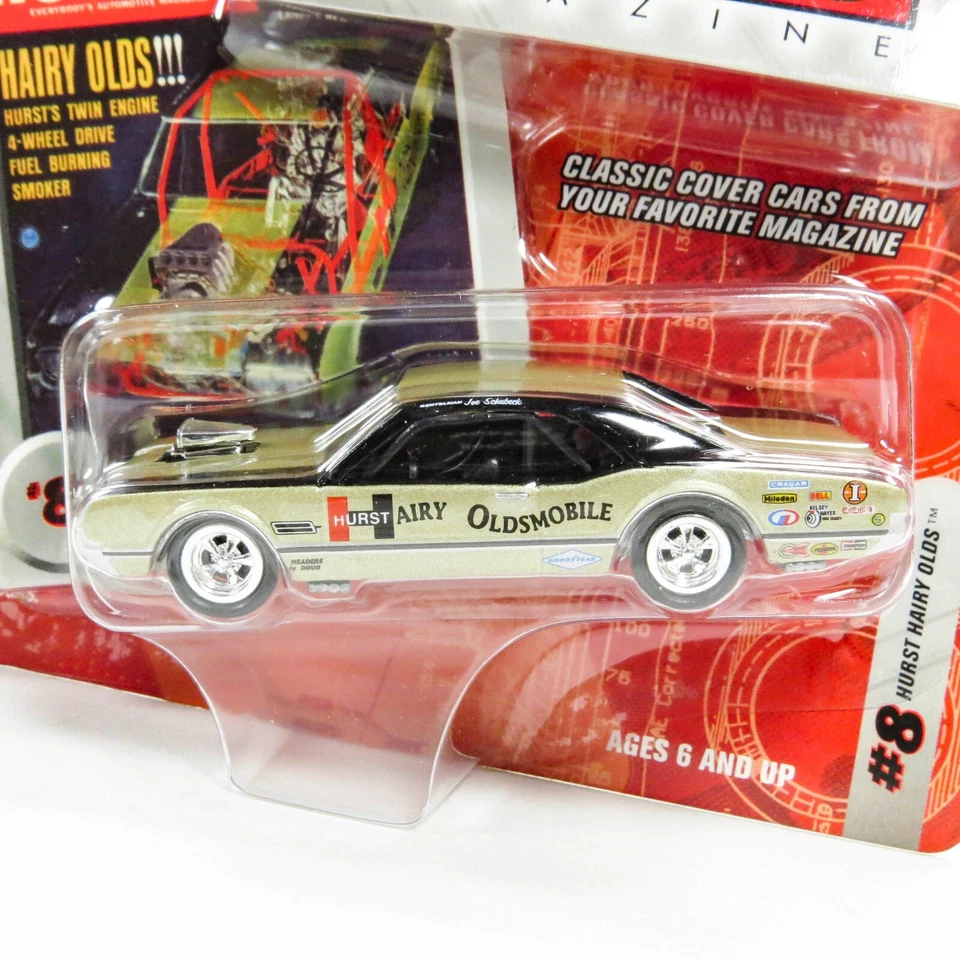 Johnny Lightning Hot Rod Magazine Hurst Hairy Olds #8 Gentlemn Joe Schubeck 1:64 - Image 2 of 4