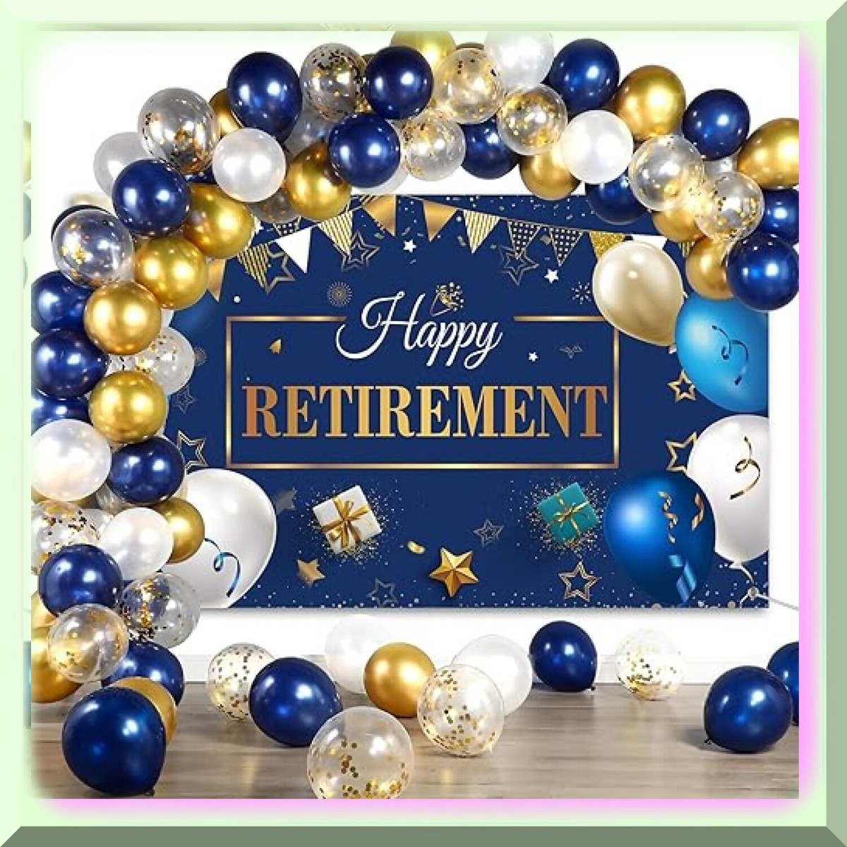 Navy Blue Bliss Retirement Party Kit: Celebratory Confetti