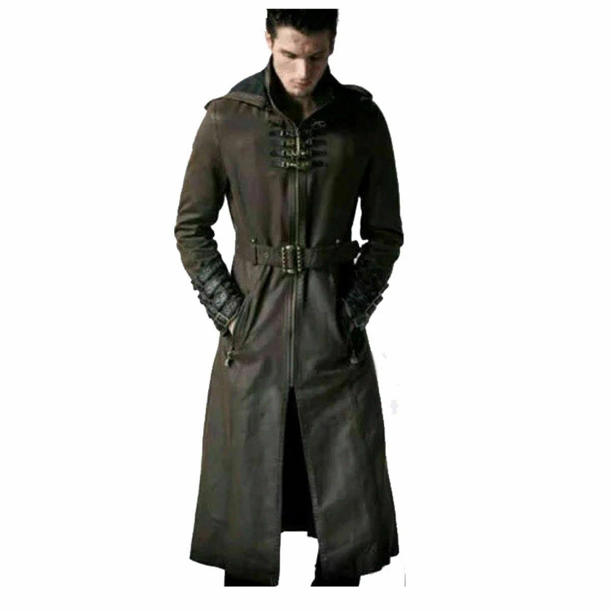 Leather duster cheap coat uk