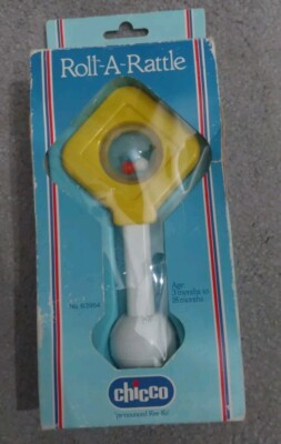 Vintage Chicco Roll A Rattle New In Box   63954
