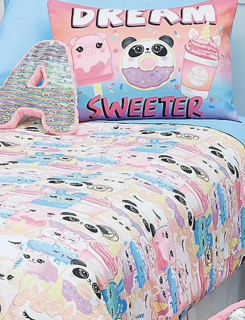 Justice unicorn bedding clearance twin