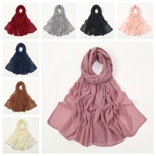 Women Crystal Shawl Wrap Scarf Spring Summer Autumn Long Wide Thin Soft Scarves