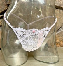 Victoria's Secret DREAM ANGELS Shine Strap Lace V-STRING THONG Panty Sz L NWT 24