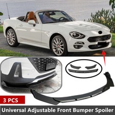 Add-on Universal Fit For 2017-2020 Fiat 124 Spider Front Spoiler Splitter Black Add-on Universal Fit For 2017-2020 Fiat 124 Spider Front Spoiler Splitter Black