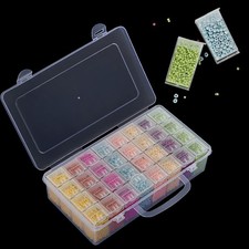 VTG Bead Organizer Box, Diamond Painting Drill Storage Containers, 32 Slots Diam