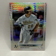 2022 Topps Chrome Base Prism Refractor #148 Matt Olson - Oakland Athletics MLB