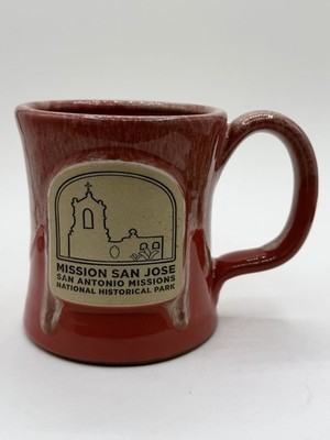 Deneen Pottery Red-ish Mug Mission San Jose San Antonio National Historic Park