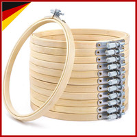 Stickrahmen 15 Cm Holz 12 StüCk Bambus Kreis Kreuzstich Reifen Weihnachtsdeko
