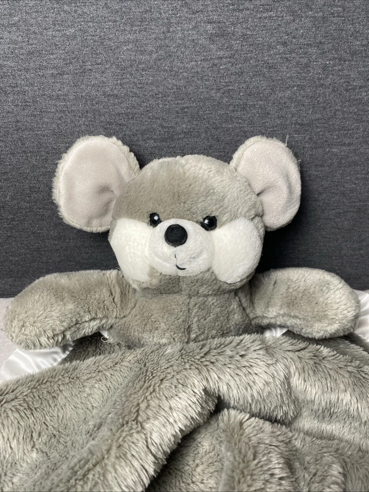 My Banky Gray Mouse Plush Baileigh Security Blanket Satin Trim Lovey Stuffed Toy - Image 2 of 4