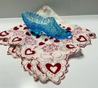 Vintage Blue Fenton glass shoe Daisy and Button pattern