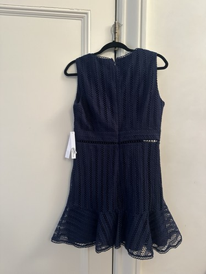 #ad #ad Aqua Brand New With Tags Size Large Navy Blue Work Dress $34.00