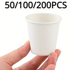Compostable Coffee Cups & Lids 100% Biodegradable Disposable White Paper Cups