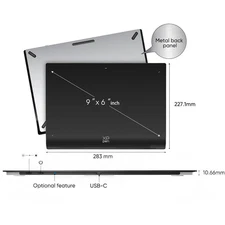 XPPen Deco Pro MW 2nd Gen 9in Drawing Tablet, Wireless, X3 Pro Pen Shortcut Dial