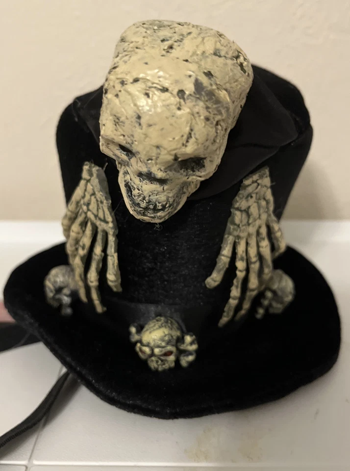 Victoriano Mini Espuma Negro Gótico Disfraz Cementerio Sombrero - Calaveras - Nuevo con Etiquetas - OSFA Foto 4 de 4