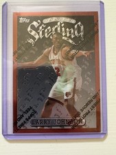 1996-97 Topps Finest Sterling #231 Larry Johnson NY Knicks With Coating