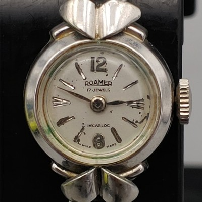 1950's Roamer Watch Incabloc 16mm 17J 9972 Petite Cute Ultra Rare Still Works 