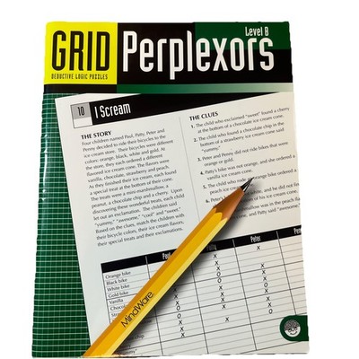 Grid Perplexers Level B Workbook By Mindware Unused (kk)