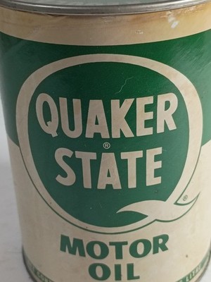 Vintage Quaker State Motor Oil  / One Full Quart / UnOpened