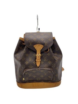 LOUIS VUITTON Backpack 1 Mini Mons Monogram Canvas BRW PVC Used
