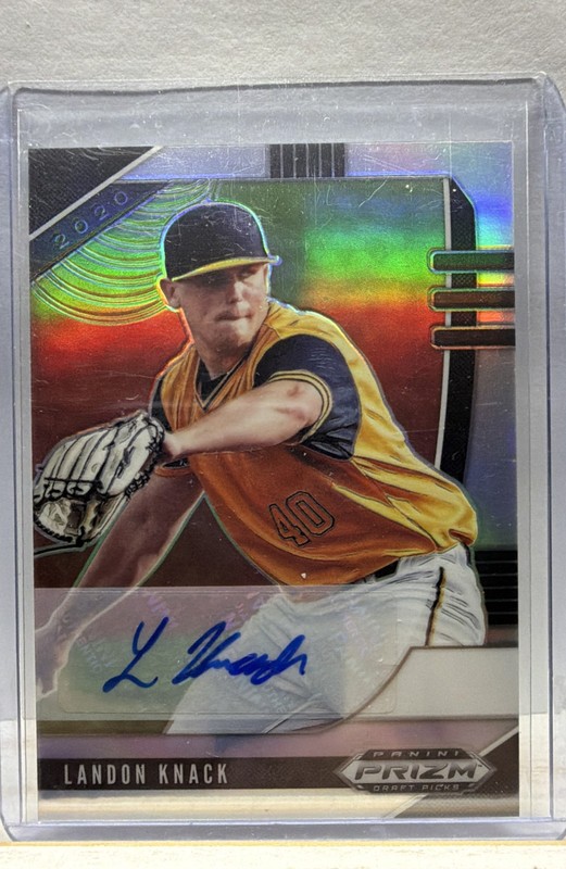 2020 Panini Prizm Draft Picks - Landon Knack #PDP60 Silver Prizm Autographs 