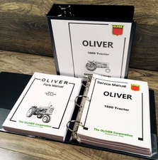 Oliver 1600 Tractor Service Parts Catalog Manual Set Repair Workshop Shop Book