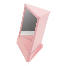 Travel Makeup Mirror Non Reversing True Image Reflection Desk Table Mirror Pink