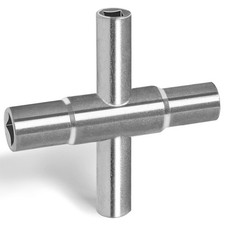4 Way Sillcock Key Wrench, 1/4", 9/32", 5/16", 11/32" Water Utility Key for F...
