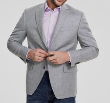 Michael Kors Men's Gray Classic Fit Wool Blend Sport Coat Suit Jacket Size 42L