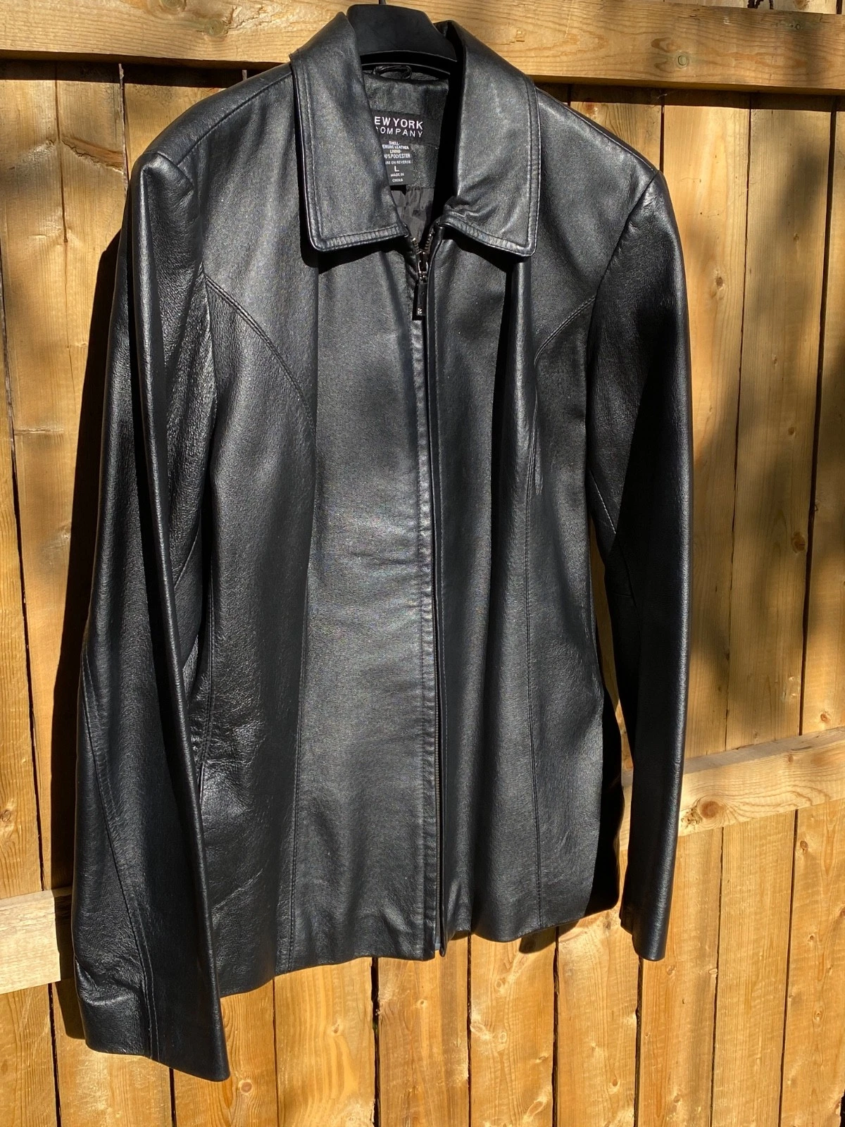 NY&Co Women's Black Leather Jacket Size L
Opens in a new window or tab