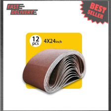 Sanding Belt 4 x 24 Inch 80 Grit Aluminum Oxi...