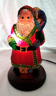 OLD WORLD Christmas Merck 2001 Very Merry Father / Santa Lamp