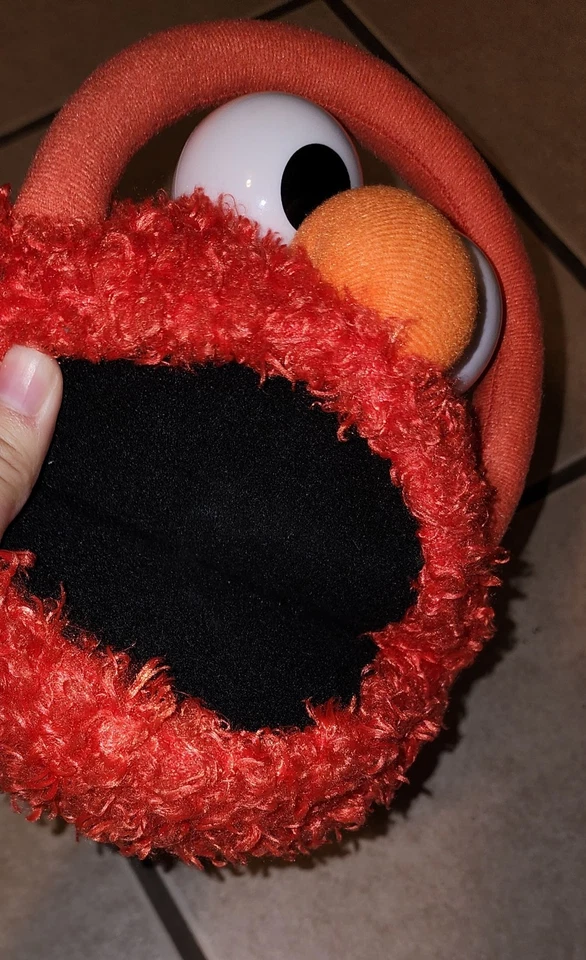 Elmo Plush Mini Coin Bag Sesame Street Zips Handles Foto 3 de 4