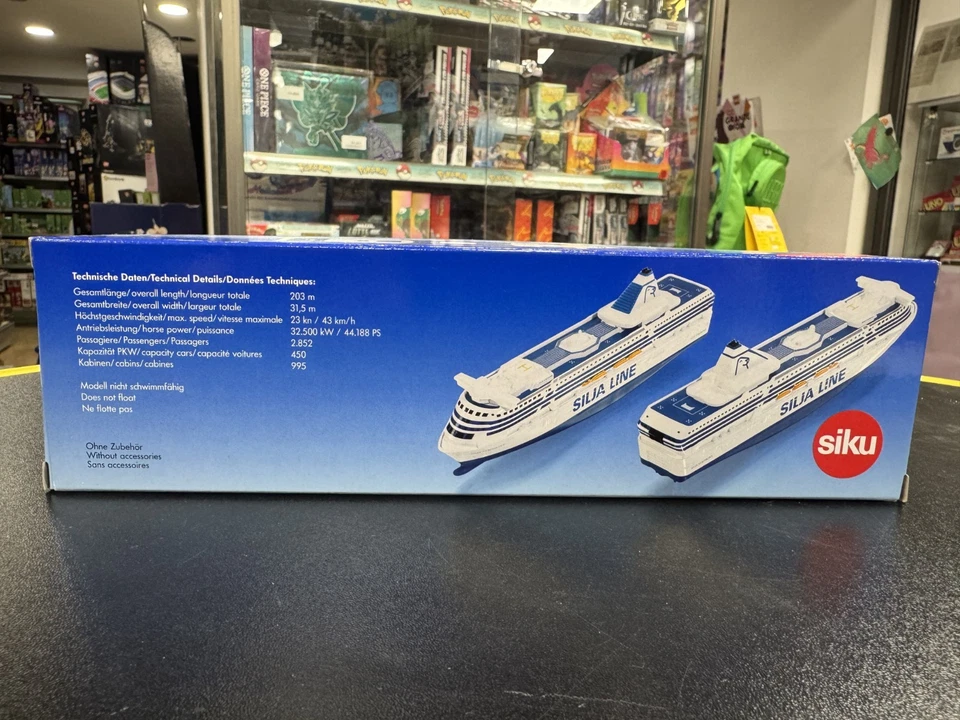 SIKU 1729 - modellino 1:1000 - NAVE SILJA SYMPHONY  BIANCA/BLU - NUOVO - Immagine 3 di 4