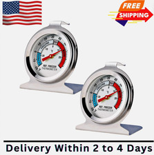 2 Pack Refrigerator Freezer Thermometer Large Dial Analog Thermometer