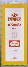 Prinz Scott Stamp Mount 95/265 mm - BLACK - Pack of 5 (95x265  95mm) STRIP 1033