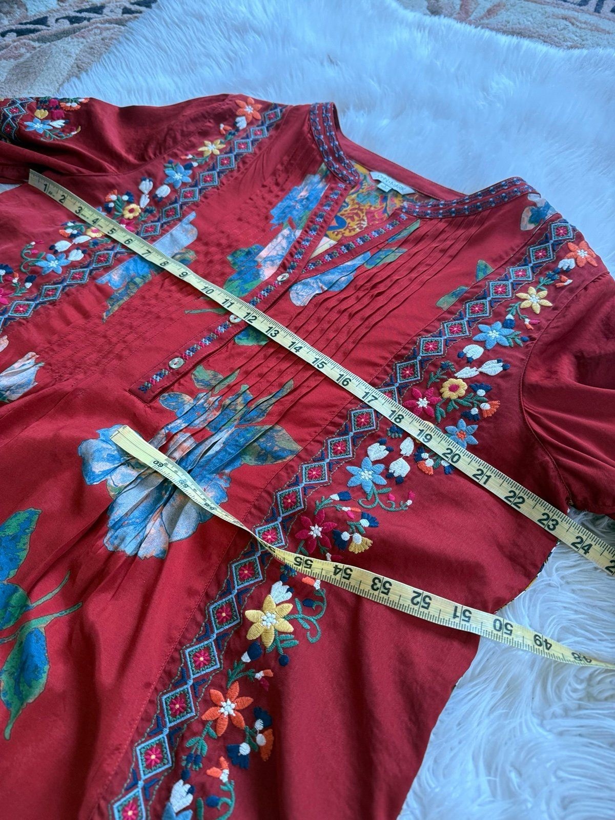 John Mark boho blouse Size Large - image 9