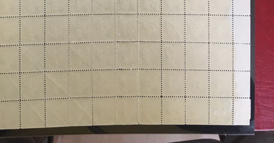 # 734 5 cent Kosciuszko FULL MINT SHEET OF 100 stamps MNH OG perf. separated - Image 4 of 4