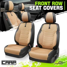 CAAP Driven Sport Series Front Row Set Seat Covers Cushion for Car SUV Beige/Blk