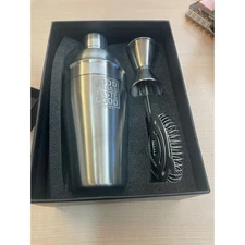 Vacu Vin Stainless Steel Cocktail Shaker Set 4-Piece Bartender Kit w/ Gift Box 