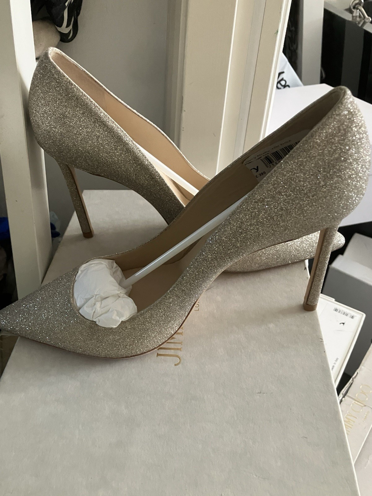 Jimmy Choo Romy Dusty Glitter 100 shoes 
