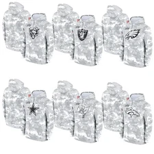 Men's 2024 Arctic Camo Salute to Service Sideline Therma Pullover Hoodie - NEW |