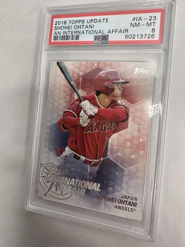 Shohei Ohtani RC 2018 Topps Update International Affair PSA 8 #IA-23 Dodgers